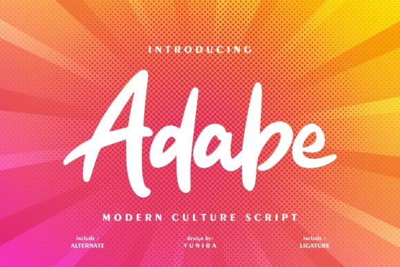 Adabe Font for Web Design