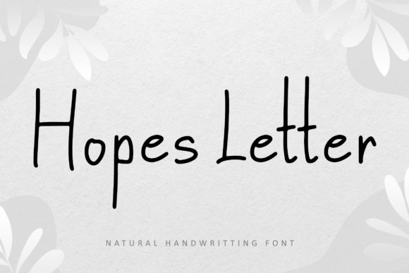 Hopes Letter Font for Creative Campaigns