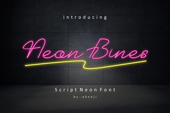 Neon Bines Font for Web Design